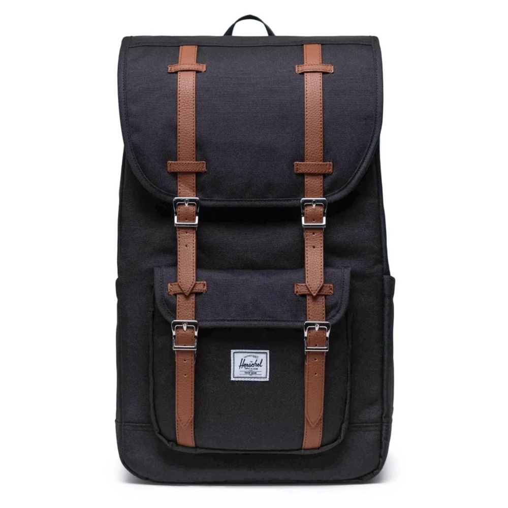 Herschel Supply Company Black Backpack with Brown Straps